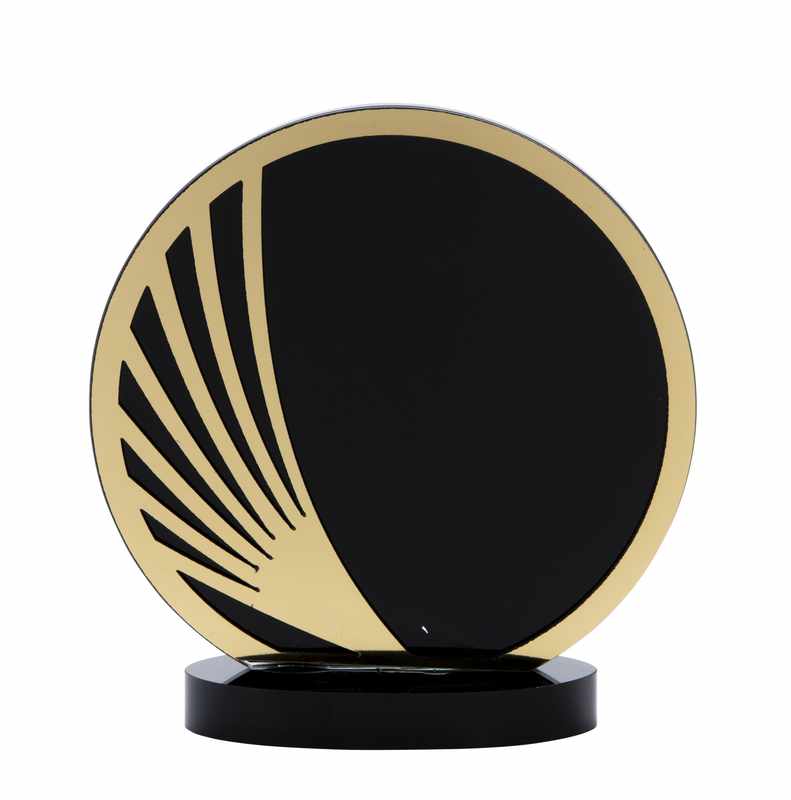 Black Laser Glass with Acrylic
