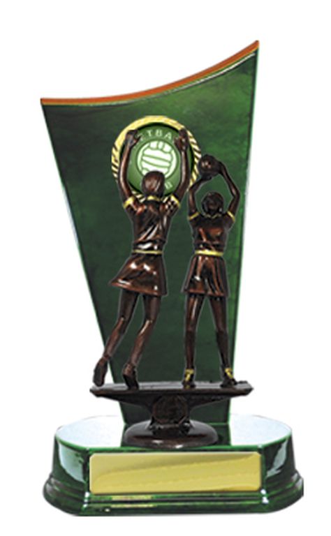 Timber Backstand Netball Trophy with 25mm Centre