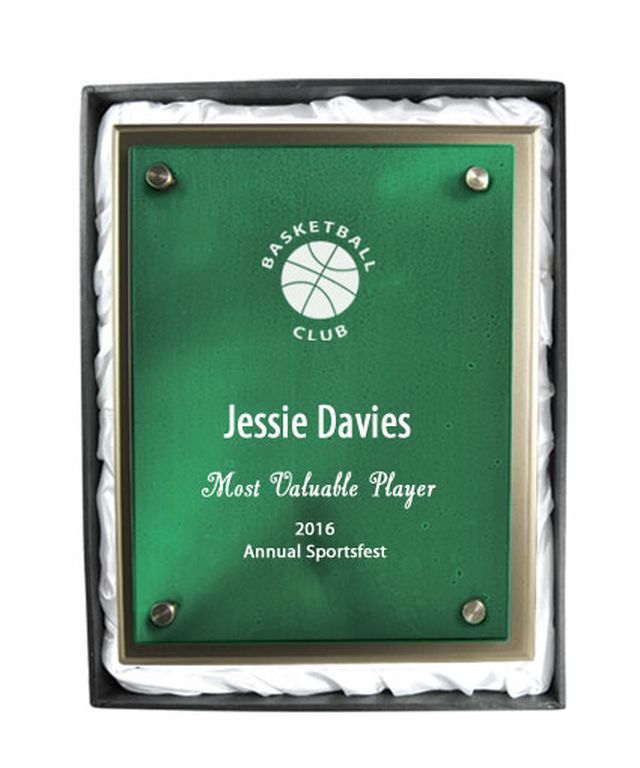 Plaque with Glass Front