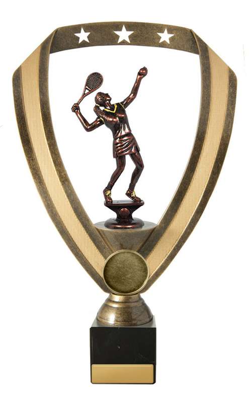 Female Tennis Trophy With 25mm Centre