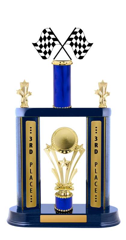 2 Post Motorsports Trophy With 50mm Centre – Large Plates Additional Cost