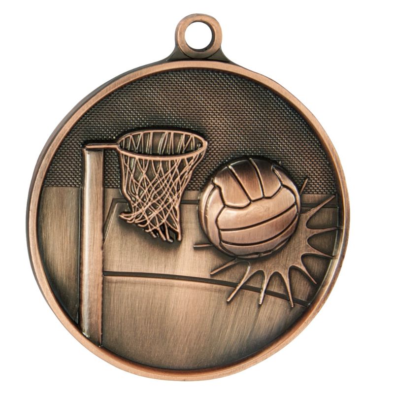 Netball Bronze Medal 70mm