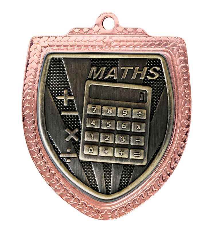 Shield Maths Schools Gold Medal 80mm