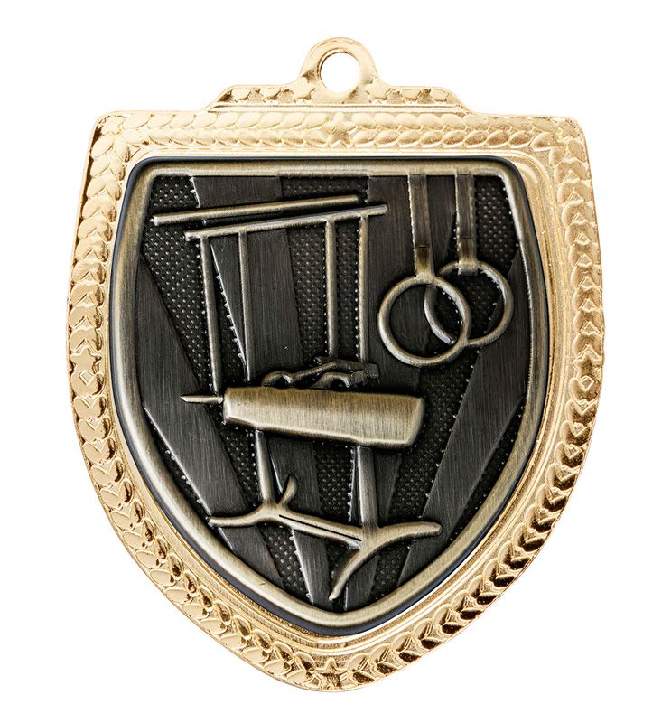 Shield Gymnastics Gold Medal 80mm