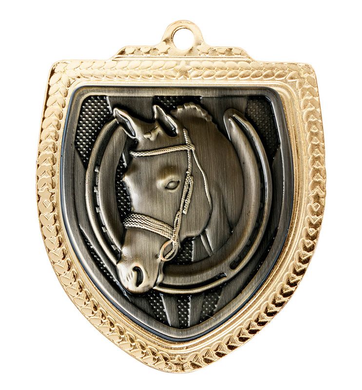 Shield Horses Gold Medal 80mm