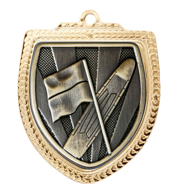Shield Surf Lifesaving Gold Medal 80mm