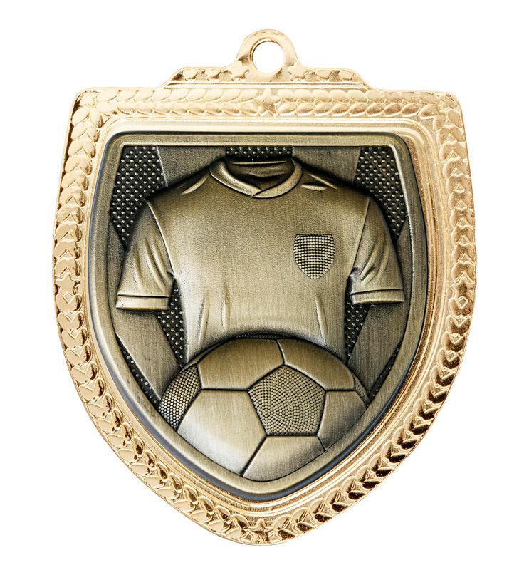 Shield Football Shirt Gold Medal 80mm