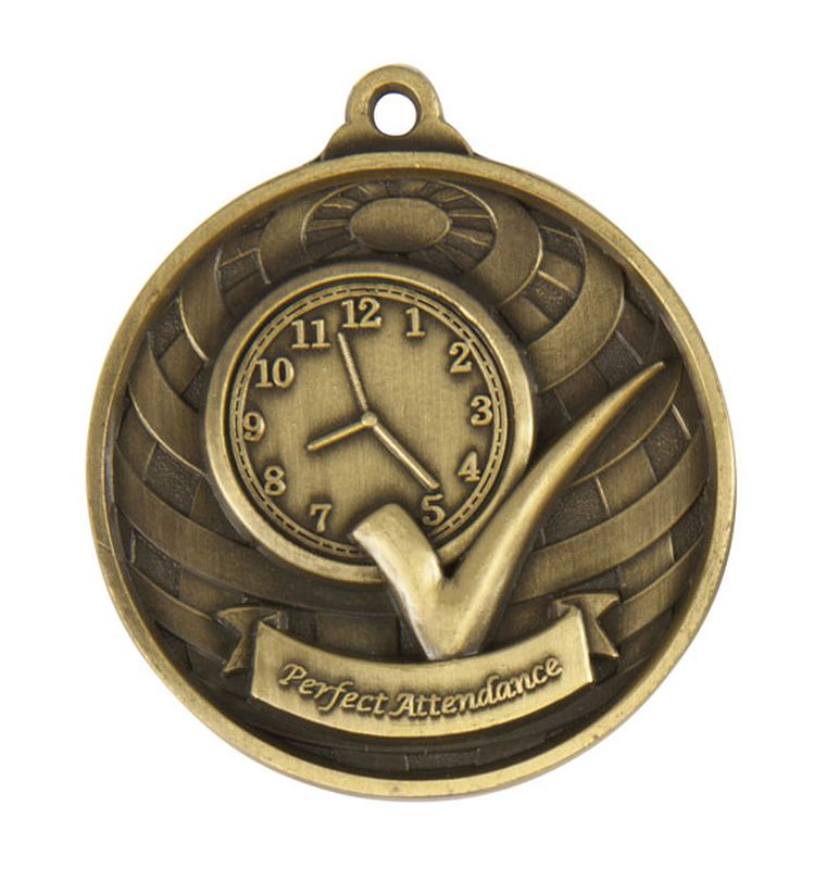 Perfect Attendance Schools Gold Medal 50mm
