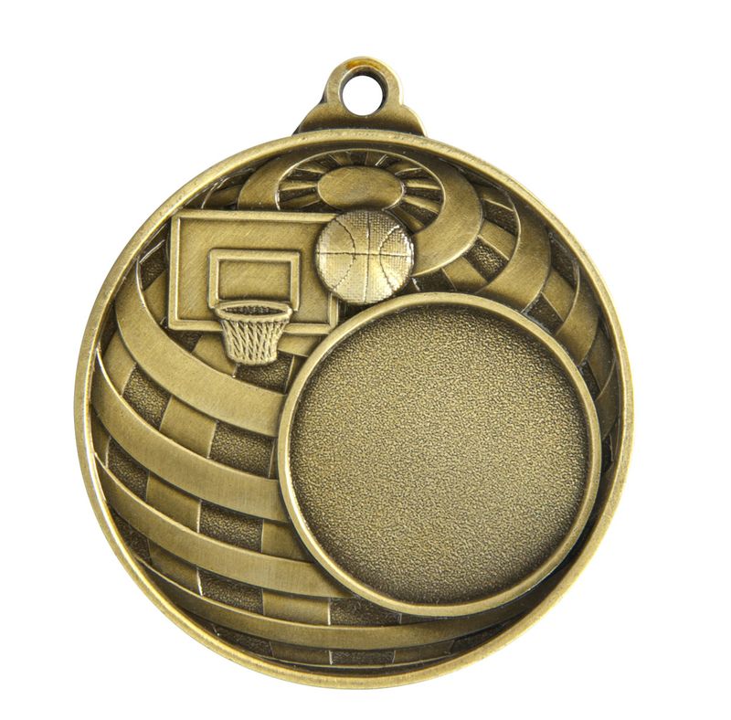 Basketball 25mm Bronze Medal 50mm