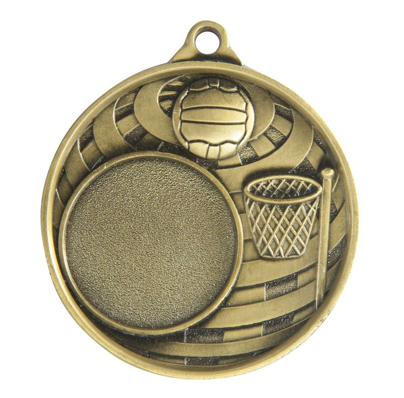 Netball 25mm Bronze Medal 50mm