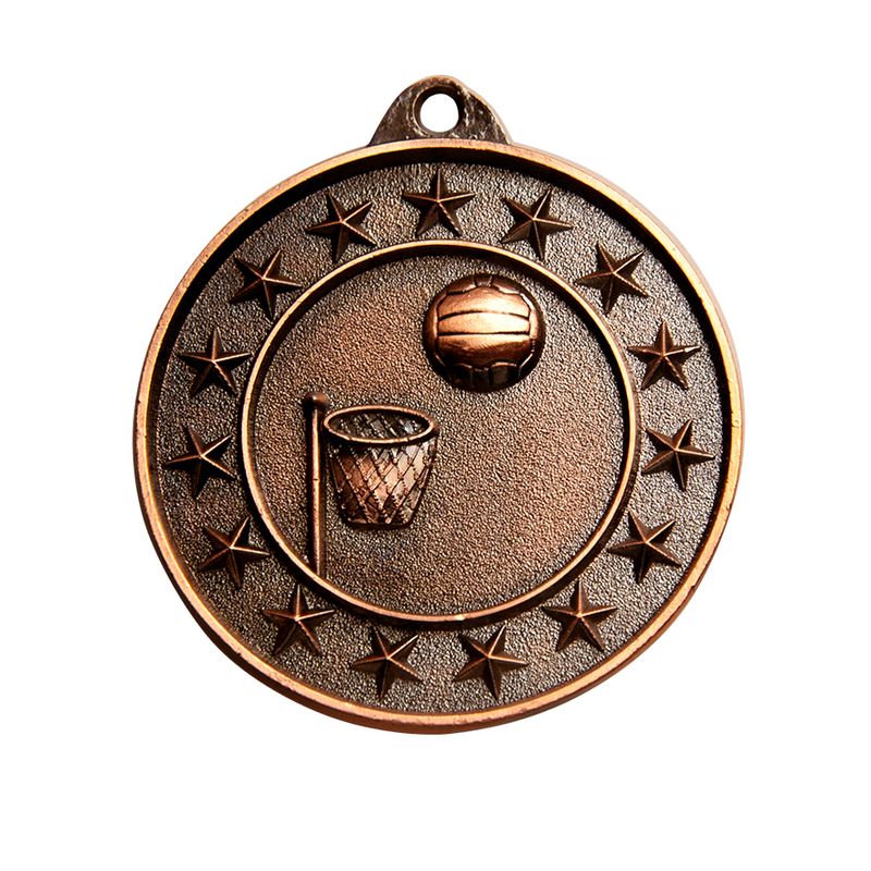 Netball Bronze Medal 50mm