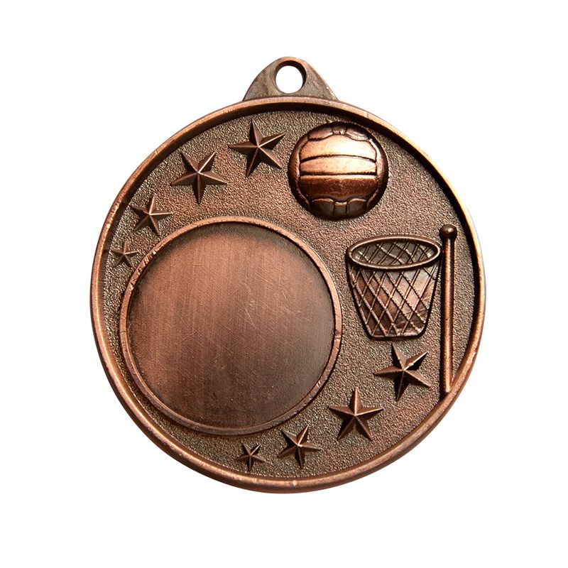 Netball Bronze Medal 50mm