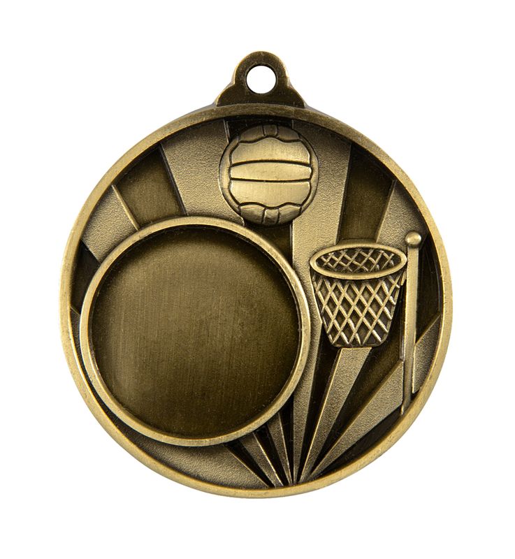 Netball 25mm Bronze Medal 50mm
