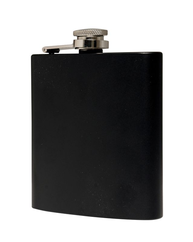 Stainless Steel Hip Flask Matt Black Finish Drinkware