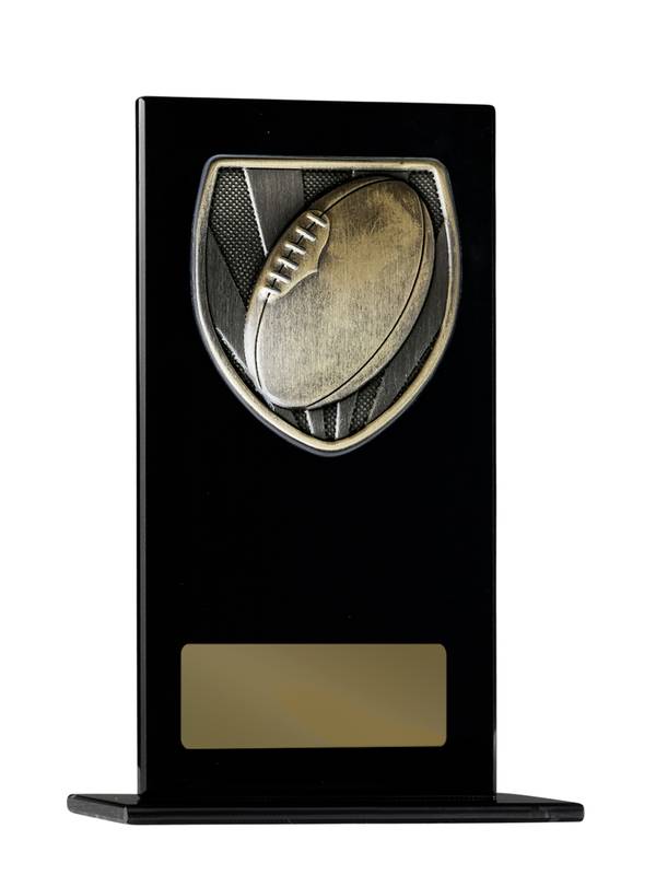Aussie Rules Glass Trophy 160mm