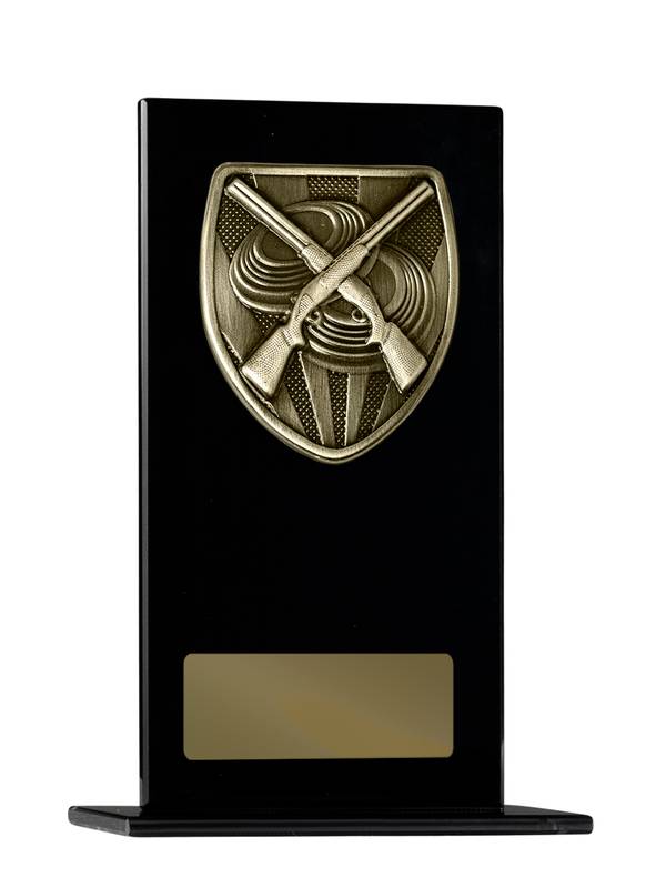 Clay Pigeon Shooting Glass Trophy 160mm
