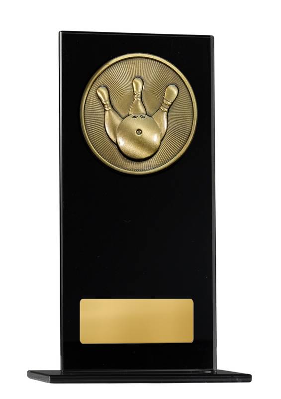Ten Pin Bowling Glass Trophy 160mm