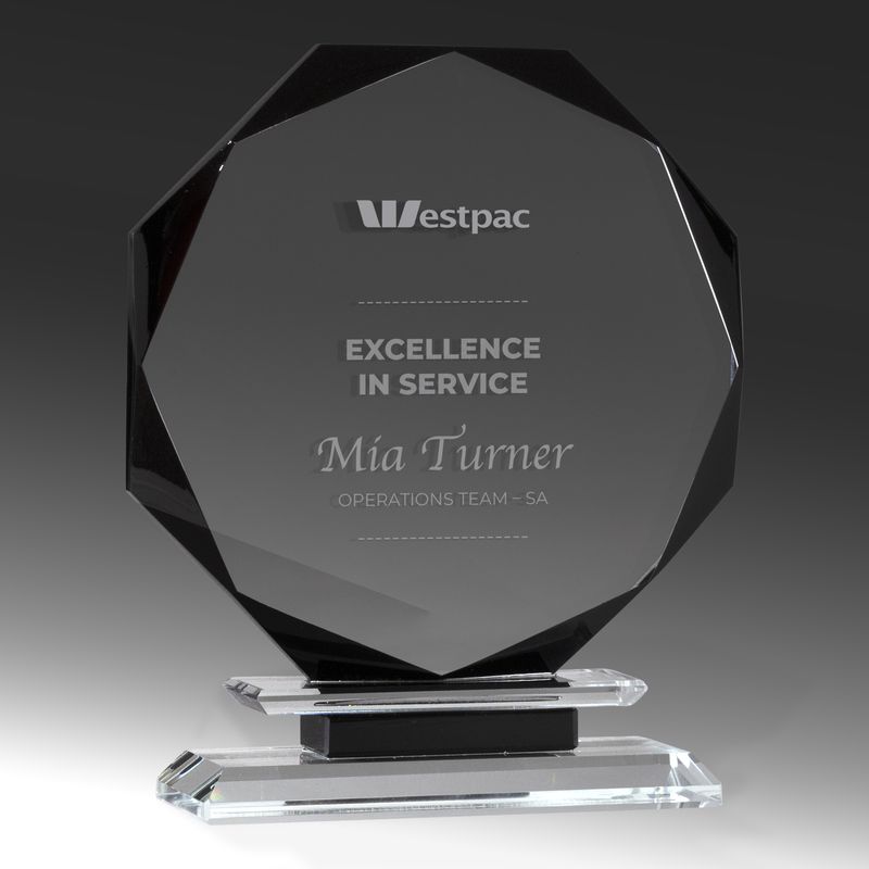 Octagon Glass Award 188mm