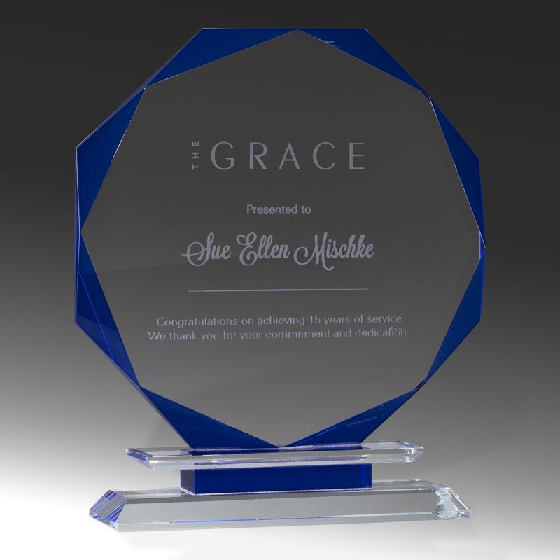 Octagon Glass Award 208mm