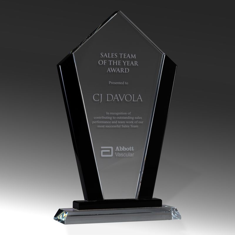 Chevron Glass Award 215mm