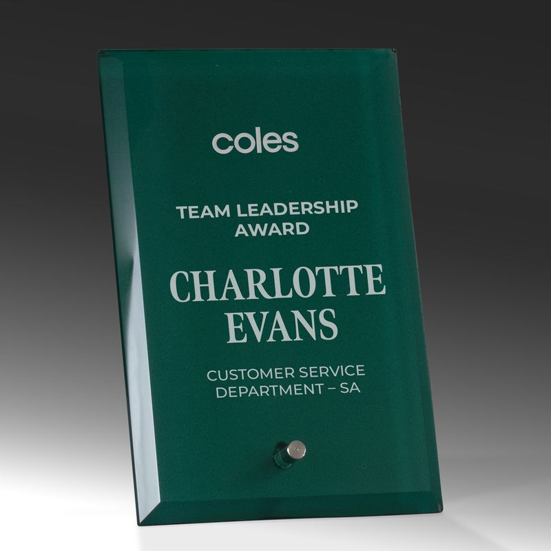 Rectangle Green Glass Award 205mm