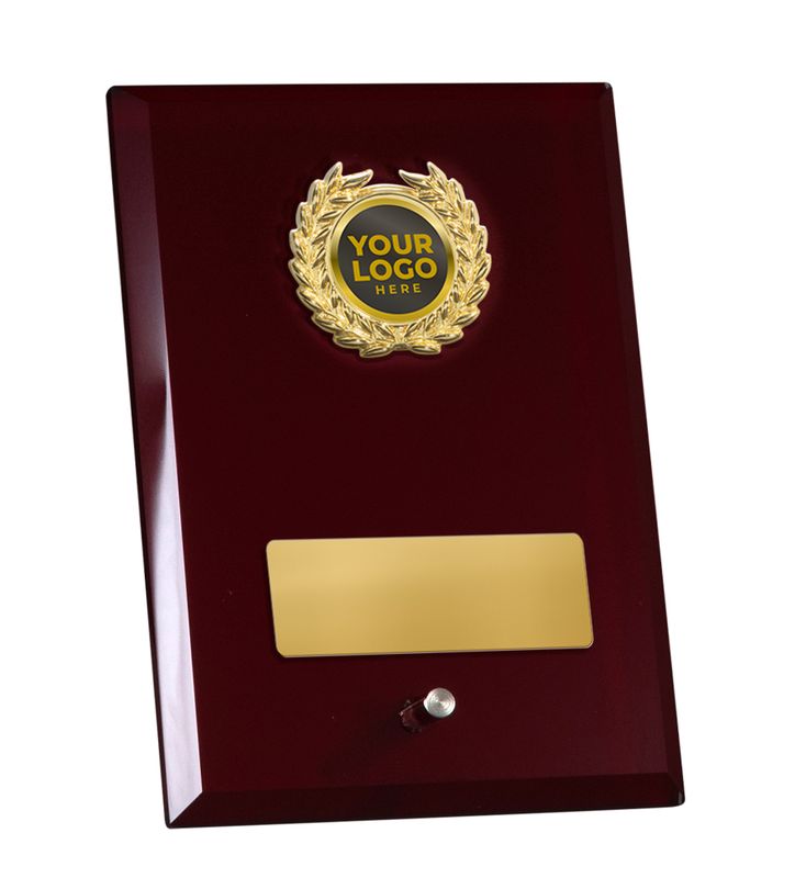 Red Glass with Trim Glass Award 205mm