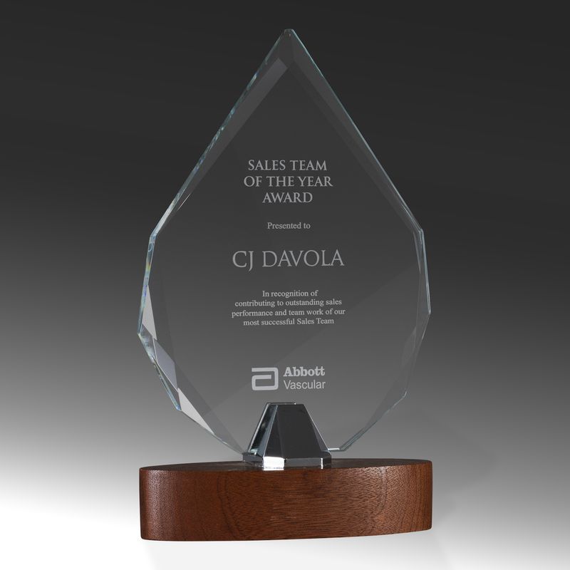 Glass Timber Base Glass Award 190mm