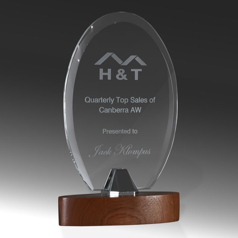 Glass Timber Base Glass Award 190mm