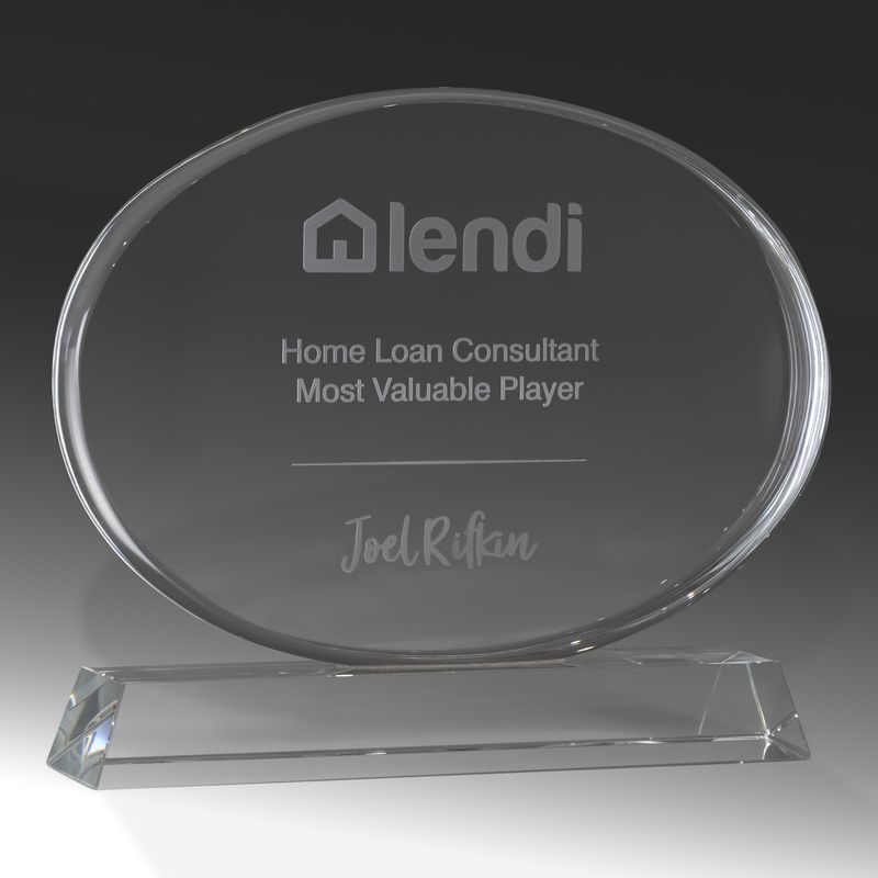 Crystal Oval Crystal Award 160mm