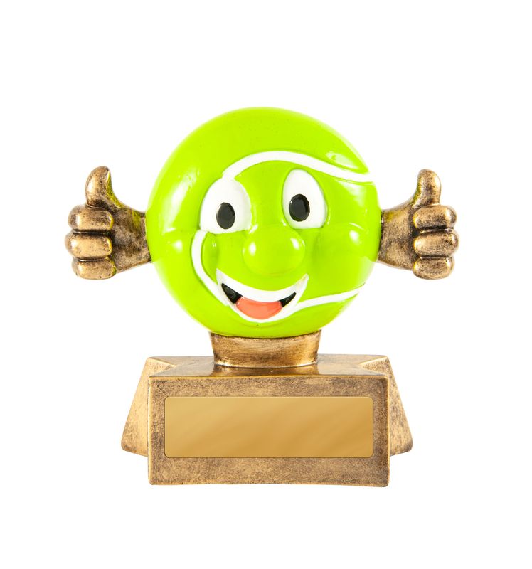 Smiling Tennis Trophy 75mm