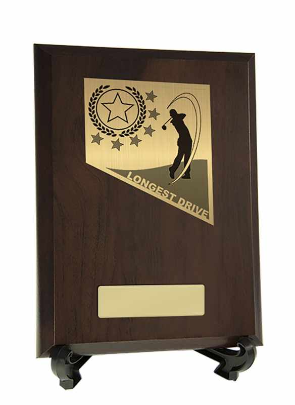 Plaque with Golf Longest Drive Trim 200mm