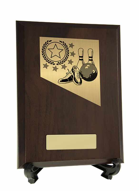 Plaque with Ten Pin Bowling Trim Ten Pin Bowling 200mm