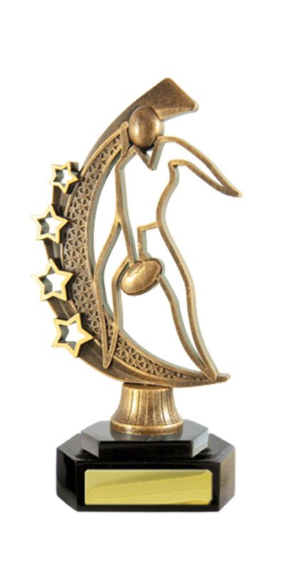 Female Aussie Rules on Base Trophy 185mm
