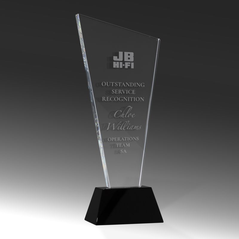 Black Crystal Wedge Crystal Award 180mm