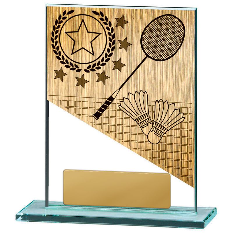 Badminton Glass Trophy 150mm