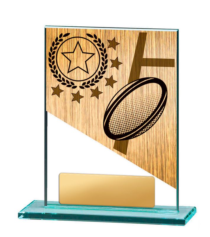 Rugby Glass Trophy 130mm