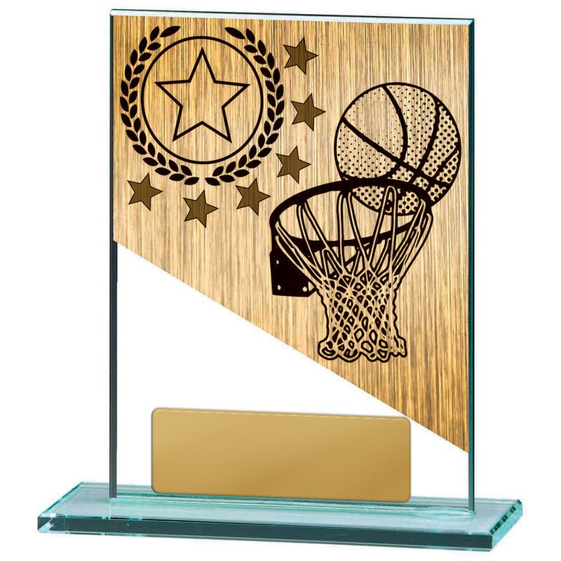Basketball Glass Trophy 130mm