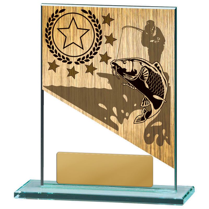 Fishing Glass Trophy 130mm