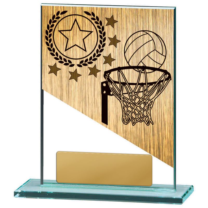 Netball Glass Trophy 130mm