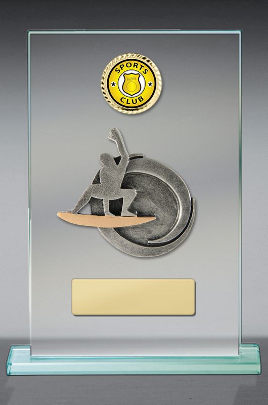 Surfing Glass Trophy 150mm