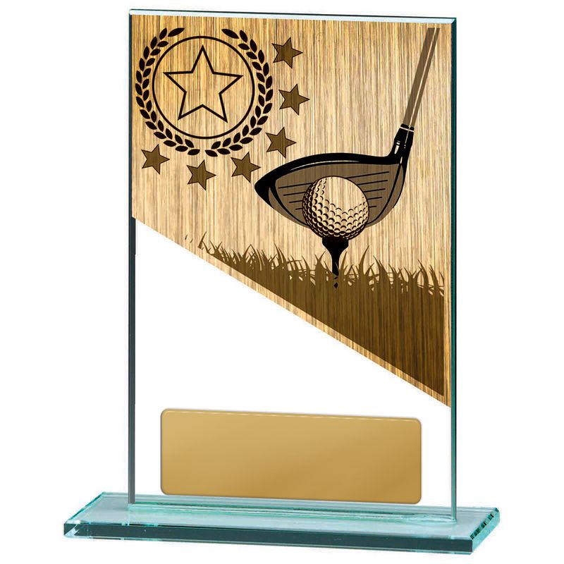 Golf Glass Trophy 150mm