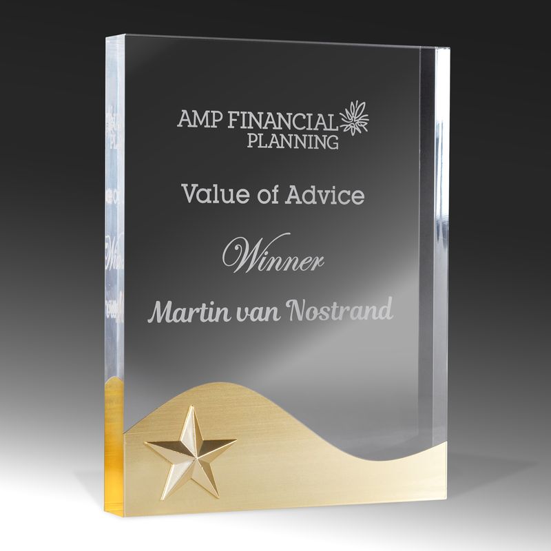 Acrylic Rectangle Acrylic Award 175mm