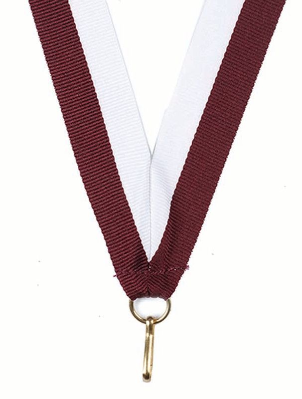 Maroon White Ribbon