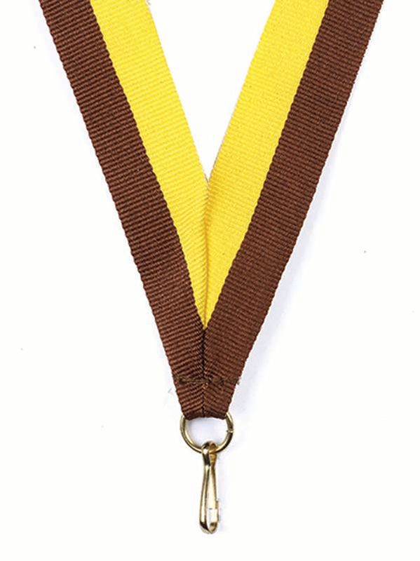 Yellow Dark Brown Ribbon