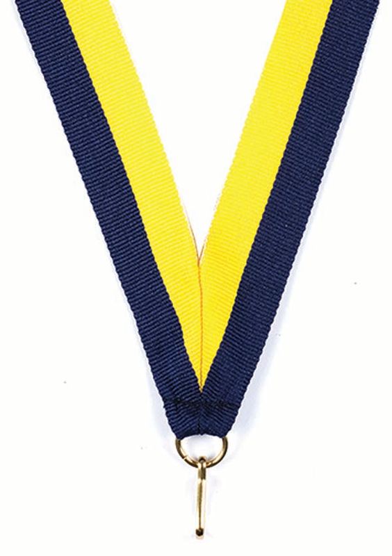 Navy Blue Yellow Ribbon