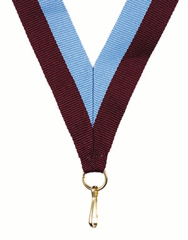 Maroon Sky Blue Ribbon