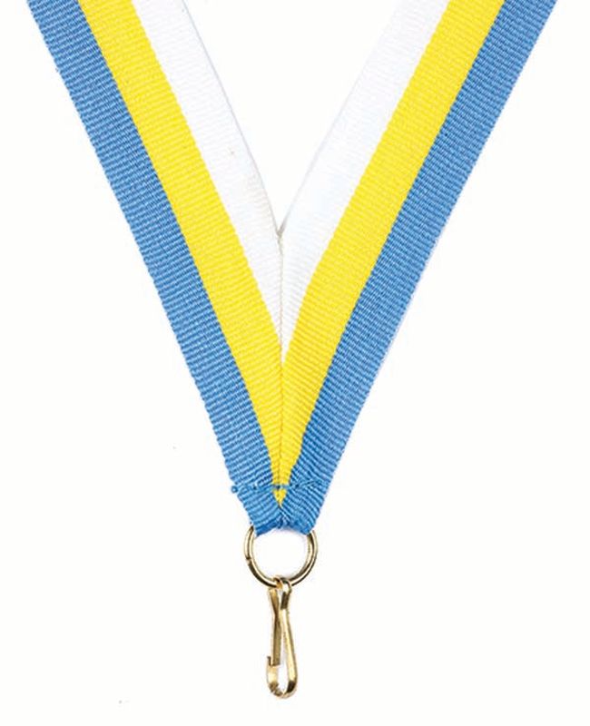 Sky Blue Yellow White Ribbon