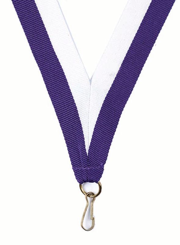 Purple White Ribbon