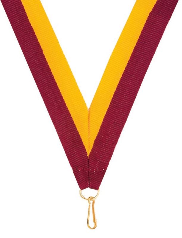 Maroon Gold Ribbon