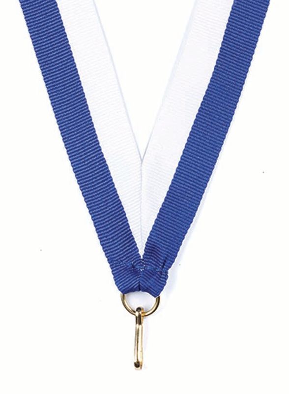 Royal Blue White Ribbon